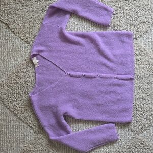 Sezane lavender Mohair Cardigan